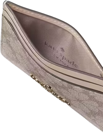 Kate Spade New York Spade Flower Small Slim Card Holder Dark Beige Multi