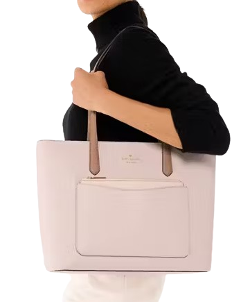 Kate Spade New York Staci Colorblock Leather Large Tote Set Rose Smoke