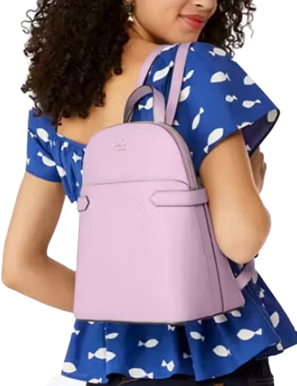 Kate Spade New York Staci Medium Dome Backpack Berry Cream