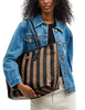 Coach Large City Tote Bag In Signature Canvas With Stripe
