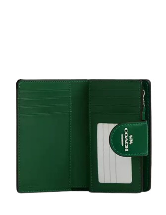 Coach Medium Corner Zip Wallet In Signature Canvas