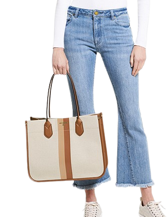 Heidi extra large stripe canvas tote bag Clearance