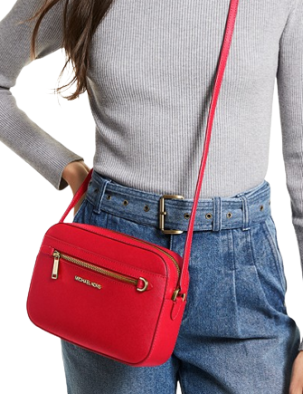 Mk jet set large saffiano hot sale leather crossbody