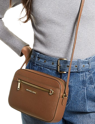 Jet set large saffiano leather crossbody michael kors discount