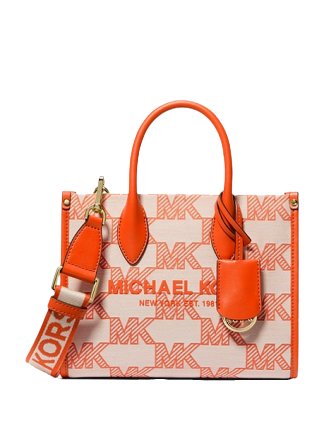 Michael Kors Mirella Small Shopper Satchel Crossbody Bag Mk Poppy