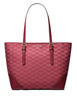 Michael Michael Kors Aria Large Signature Logo Jacquard Tote Bag Mulberry