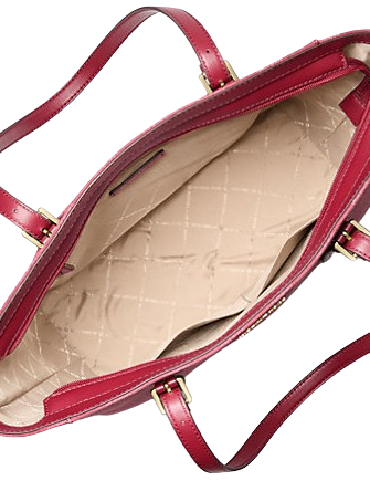 Michael Michael Kors Aria Large Signature Logo Jacquard Tote Bag Mulberry