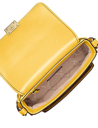 Michael Michael Kors Bradshaw Medium Signature Logo Messenger Bag Daisy Yellow