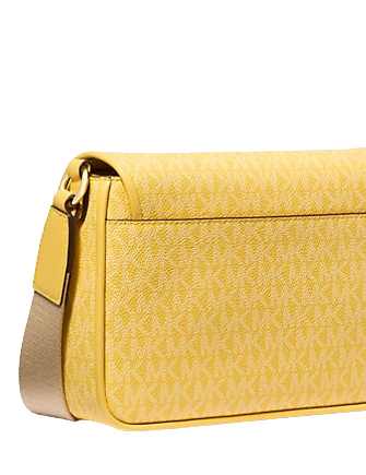 Michael Michael Kors Bradshaw Medium Signature Logo Messenger Bag Daisy Yellow