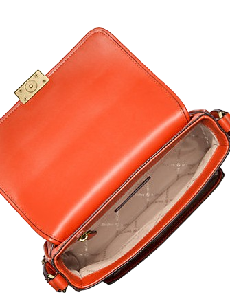 Michael Michael Kors Bradshaw Medium Signature Logo Messenger Bag Red Clay