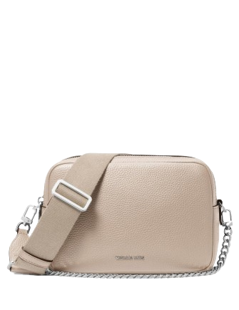Michael Michael Kors Bryant Medium Double Zip Chain Camera Crossbody Light Sand