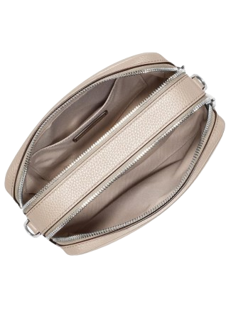 Michael Michael Kors Bryant Medium Double Zip Chain Camera Crossbody Light Sand