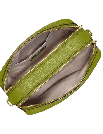 Michael Michael Kors Bryant Medium Double Zip Chain Camera Crossbody Meadow Green