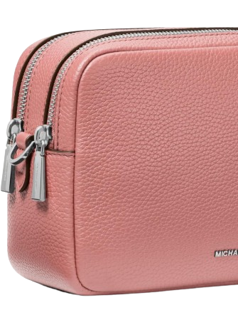 Michael Michael Kors Bryant Medium Double Zip Chain Camera Crossbody Rose