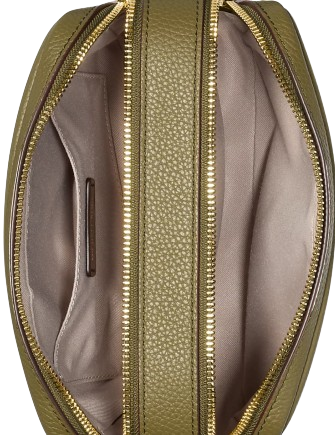 Michael Michael Kors Bryant Medium Double Zip Chain Camera Crossbody Safari Green