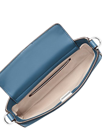 Michael Michael Kors Bryant Small Pebbled Leather Convertible Pochette Dark Chambray