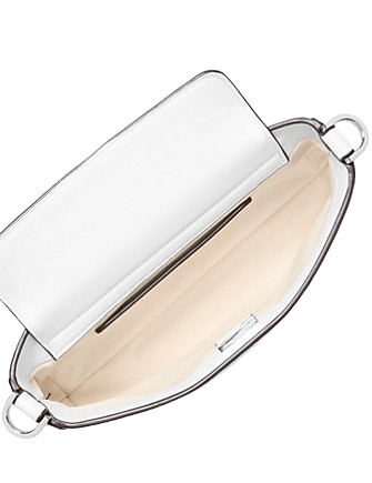 Michael Michael Kors Bryant Small Pebbled Leather Convertible Pochette Optic White