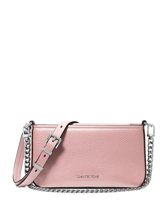 Michael Michael Kors Bryant Small Pebbled Leather Convertible Pochette Smokey Rose