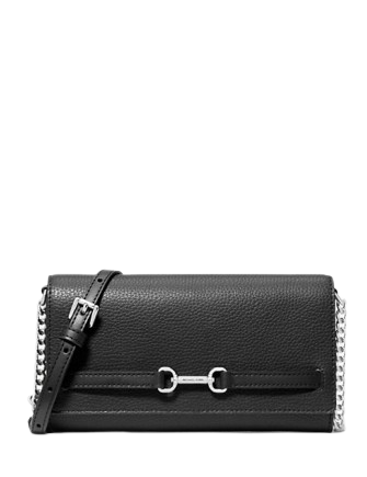 Michael Michael Kors Carson Large Pebbled Leather Convertible Crossbody Bag Black