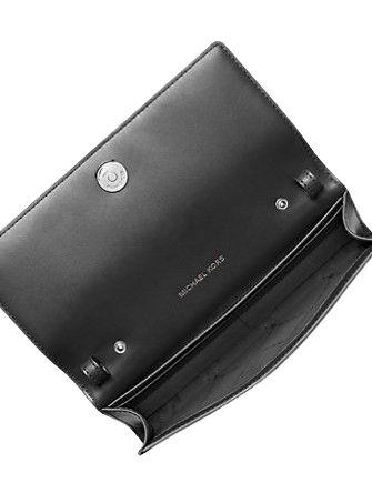 Michael Michael Kors Carson Large Pebbled Leather Convertible Crossbody Bag Black