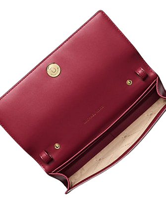 Michael Michael Kors Carson Large Pebbled Leather Convertible Crossbody Bag Cherry