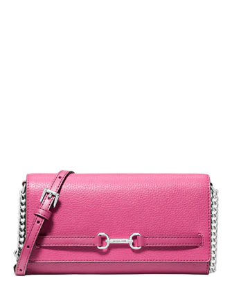 Michael Michael Kors Carson Large Pebbled Leather Convertible Crossbody Bag Dragon Fruit