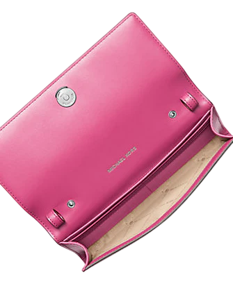 Michael Michael Kors Carson Large Pebbled Leather Convertible Crossbody Bag Dragon Fruit