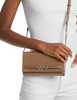 Michael Michael Kors Carson Large Pebbled Leather Convertible Crossbody Bag Driftwood