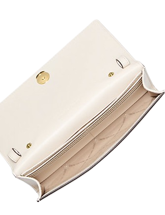 Michael Michael Kors Carson Large Pebbled Leather Convertible Crossbody Bag Light Cream