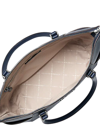 Michael Michael Kors Charlotte Large Logo and Leather Top-Zip Tote