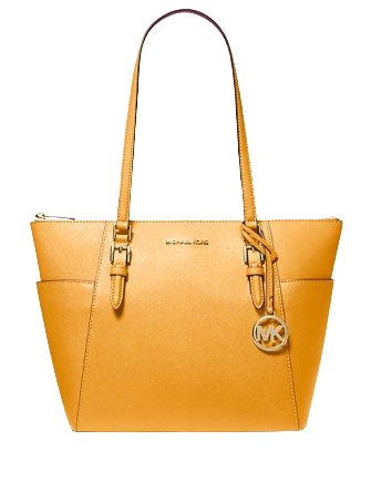 Michael Michael Kors Charlotte Large Saffiano Leather Top Zip Tote Bag Golden Rod