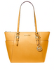 Michael Michael Kors Charlotte Large Saffiano Leather Top Zip Tote Bag Golden Rod