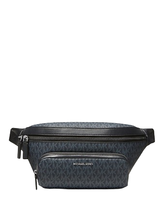 Michael Michael Kors Cooper Logo Belt Bag Admiral Navy and Pale Blue