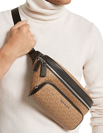 Michael Michael Kors Cooper Logo Belt Bag Hemp Brown