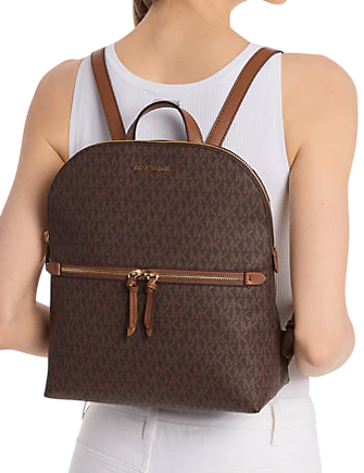Michael Michael Kors Dallas Medium Signature Logo Backpack Brown