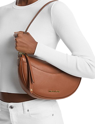 Michael Michael Kors Dover Medium Pebbled Leather Crossbody Bag Luggage