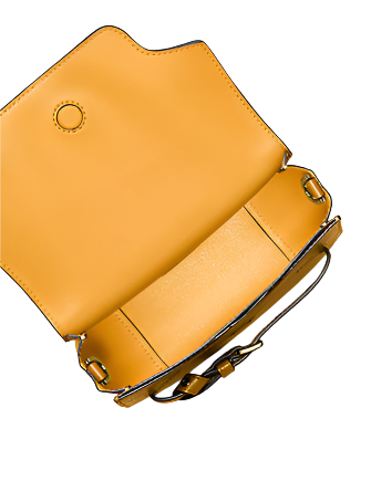 Michael Michael Kors Emilia Small Leather Crossbody Bag Golden Rod