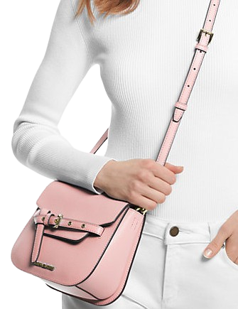 Michael Michael Kors Emilia Small Leather Crossbody Bag Powder Blush