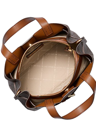 Michael Michael Kors Emilia Small Logo Satchel Brown