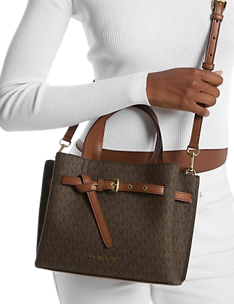 Michael Michael Kors Emilia Small Logo Satchel Brown