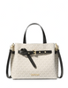 Michael Michael Kors Emilia Small Logo Satchel Vanilla Black