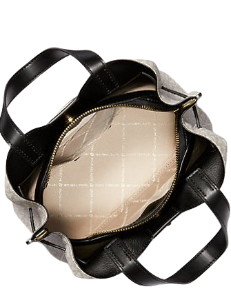 Michael Michael Kors Emilia Small Logo Satchel Vanilla Black