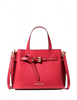 Michael Michael Kors Emilia Small Pebbled Leather Satchel Bright Red