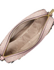Michael Michael Kors Jet Set Large Metallic Signature Logo Crossbody Bag Powder Blush