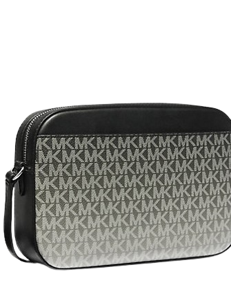 Michael Michael Kors Jet Set Large Ombre Signature Logo Crossbody Black