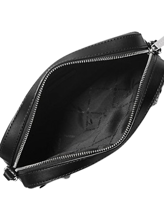 Michael Michael Kors Jet Set Large Ombre Signature Logo Crossbody Black