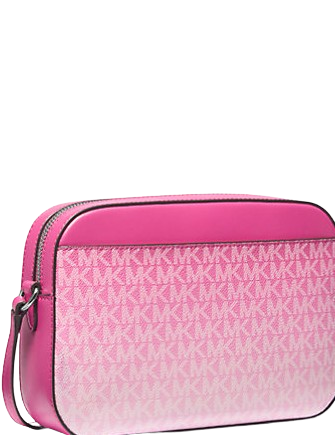 Michael Michael Kors Jet Set Large Ombre Signature Logo Crossbody Dragon Fruit