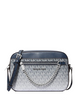 Michael Michael Kors Jet Set Large Ombre Signature Logo Crossbody Navy