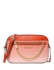 Michael Michael Kors Jet Set Large Ombre Signature Logo Crossbody Red Clay