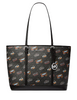 Michael Michael Kors Jet Set Large Printed Signature Logo Tote Bag Black